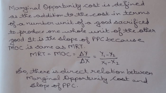 Topic 1.2 opportunity cost and the ppc